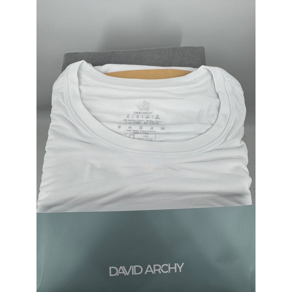NWT David Archy Cloud‎ Dancer Crew Neck Undershirt Men's XL White Lightweight